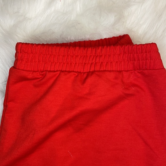 J. ELISE BOUTIQUE PLUS SIZE RED FITTED CARGO JOGGERS SWEATPANTS - Picture 8 of 13
